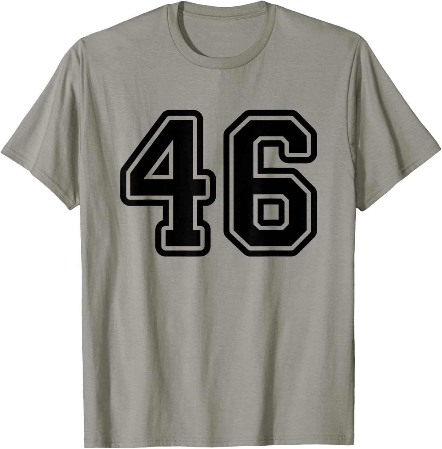 Number #46 Black Sport Varsity Number 46 T-Shirt - T-Shirt | Sand