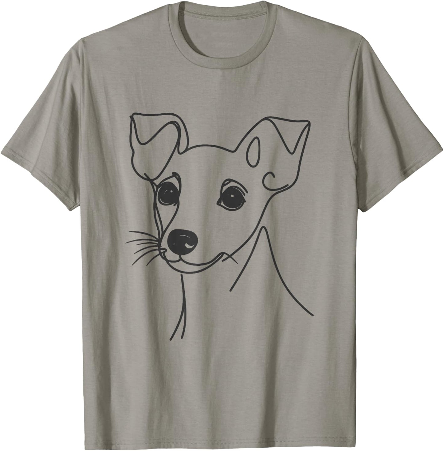 Line Art Dad Mom Dog - Rat Terrier T-Shirt - T-Shirt | Sand