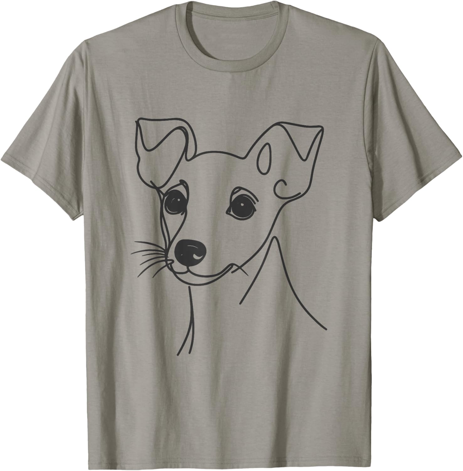 Line Art Dad Mom Dog - Rat Terrier T-Shirt - T-Shirt | Sand