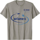 ESA European Space Agency Mission Ariane 6 Logo , white, S T-Shirt - T-Shirt | Sand