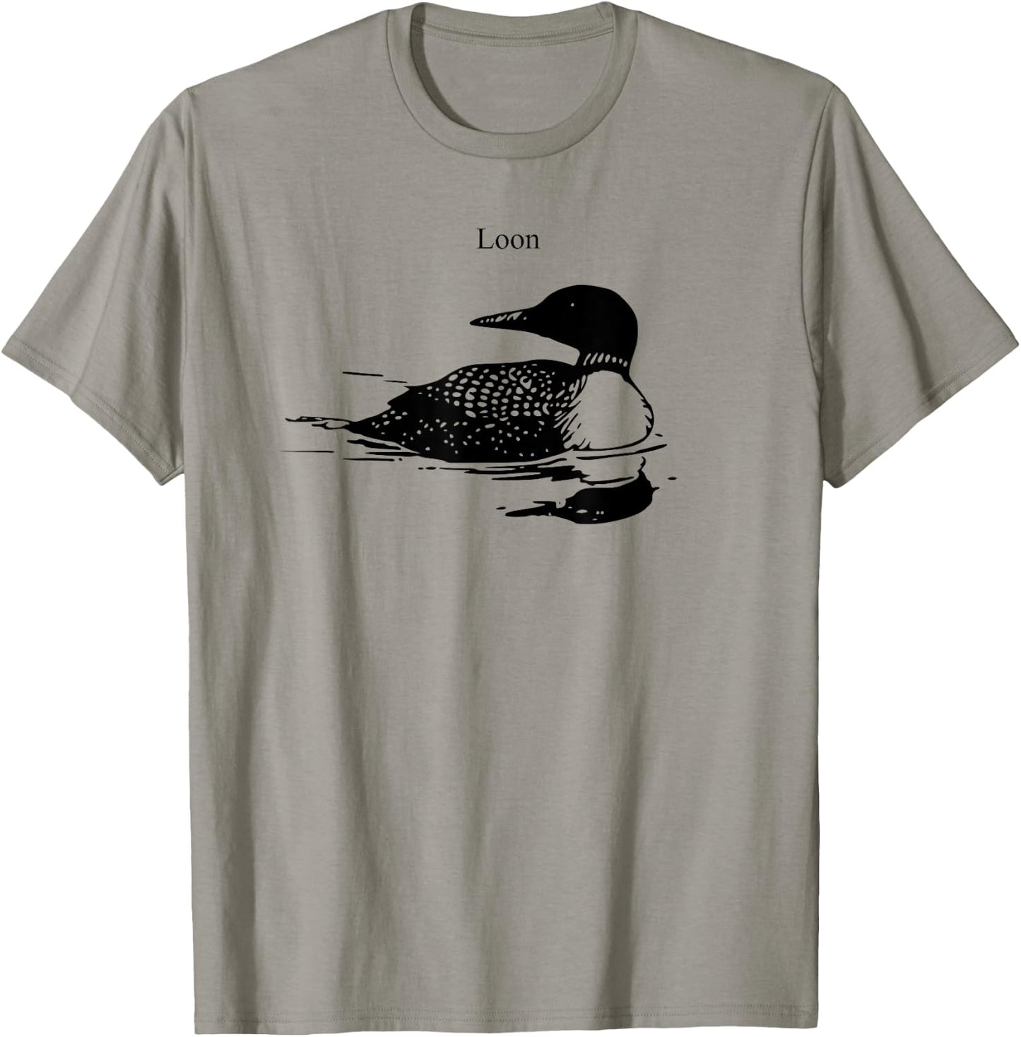 Northern Loon Bird Lover Art Illustration T-Shirt - T-Shirt | Sand