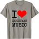 I Love Christmas Music - Funny Christmas T-Shirt - T-Shirt | Sand