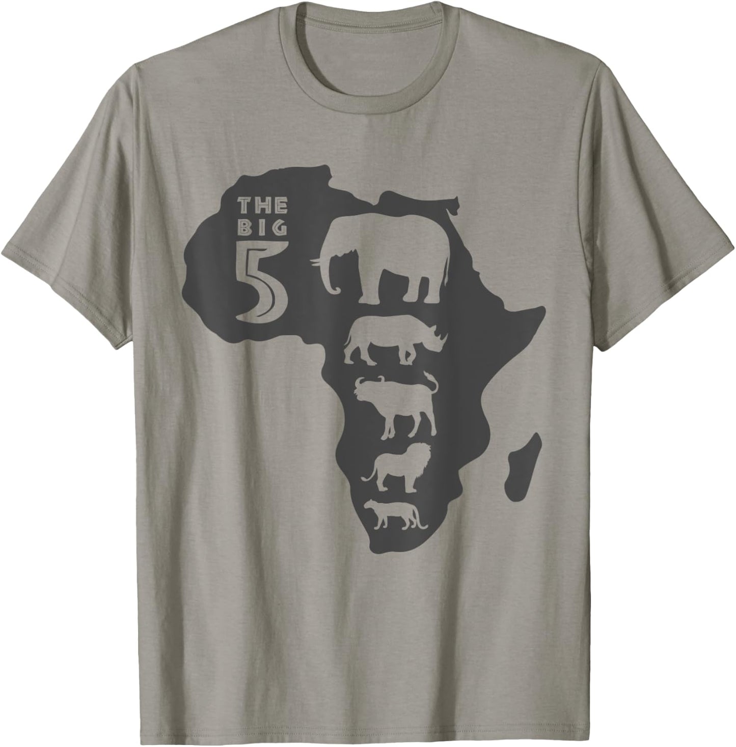 Africa Big Five Animals | BIG 5 of Africa T-Shirt - T-Shirt | Sand