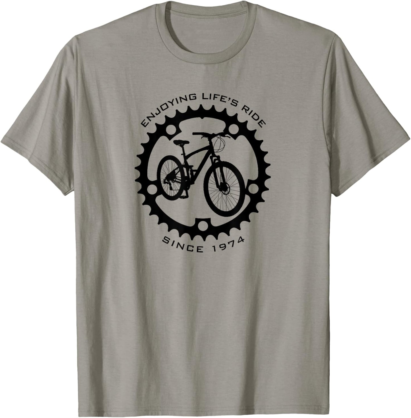 51 Year Old Mountain Biker 1974 51st Birthday Biking T-Shirt - T-Shirt | Sand