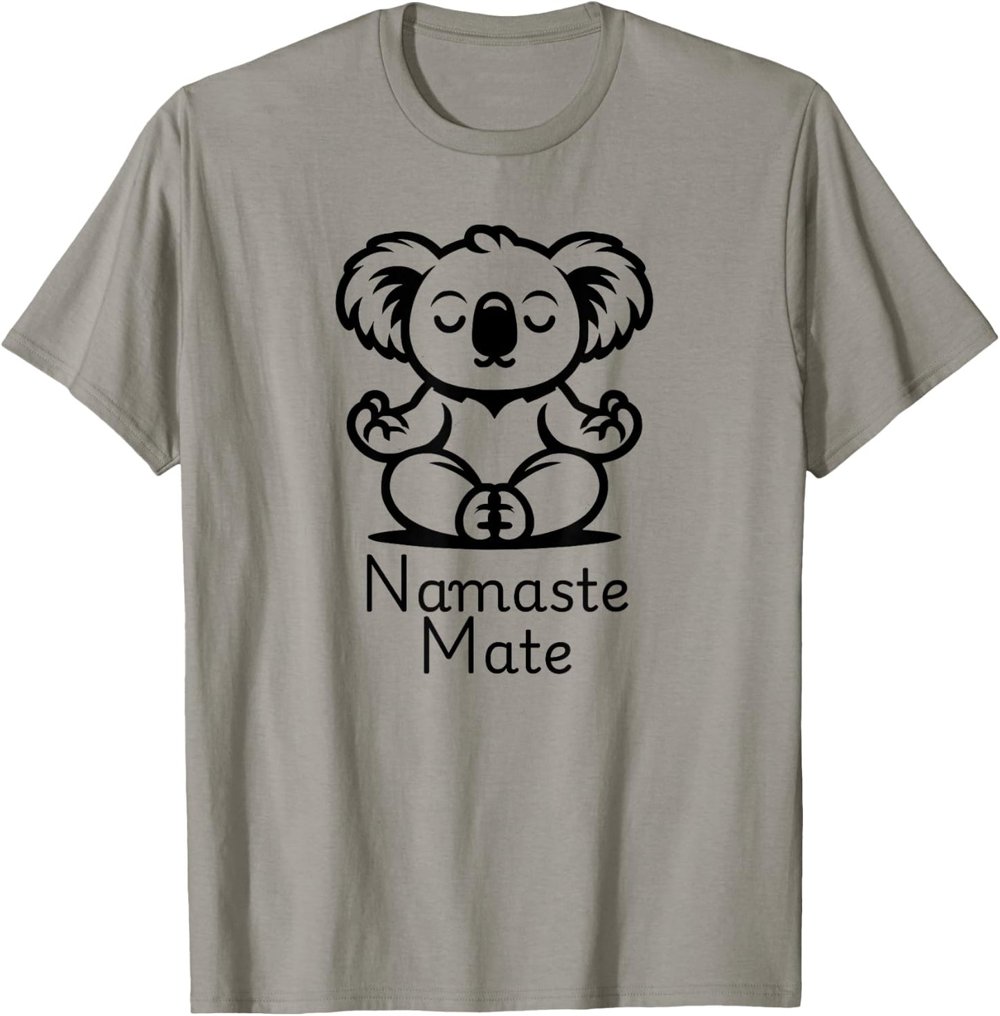 Cute Meditating Aussie Koala Bear in Yoga Pose, Namaste Mate T-Shirt - T-Shirt | Sand