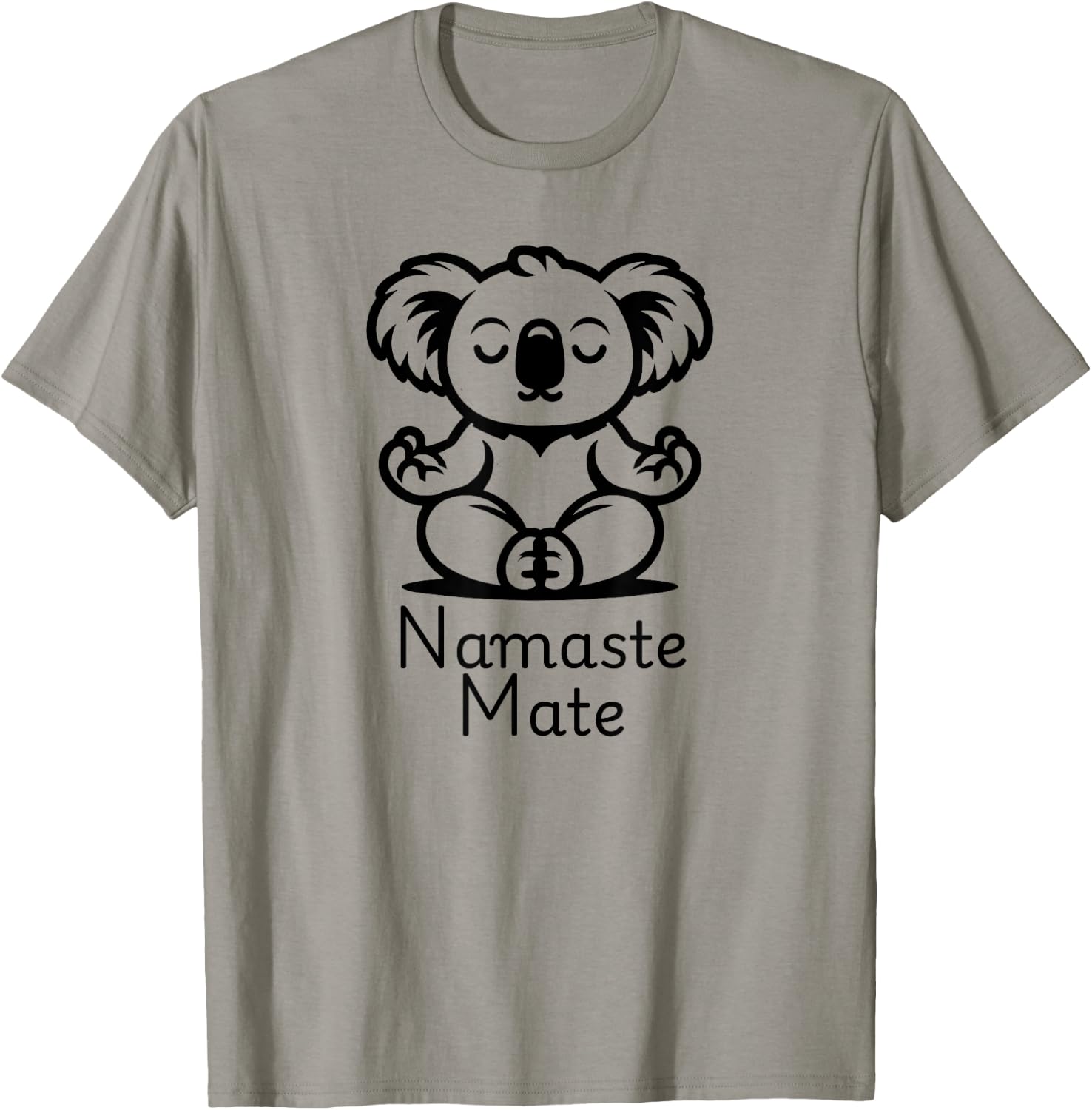 Cute Meditating Aussie Koala Bear in Yoga Pose, Namaste Mate T-Shirt - T-Shirt | Sand