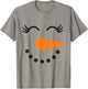Eyelashes Christmas Outfit Snowman Face Costume Girls T-Shirt - T-Shirt | Sand