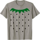 Strawberry Halloween Costume Simple Black Seeds Fruit T-Shirt - T-Shirt | Sand