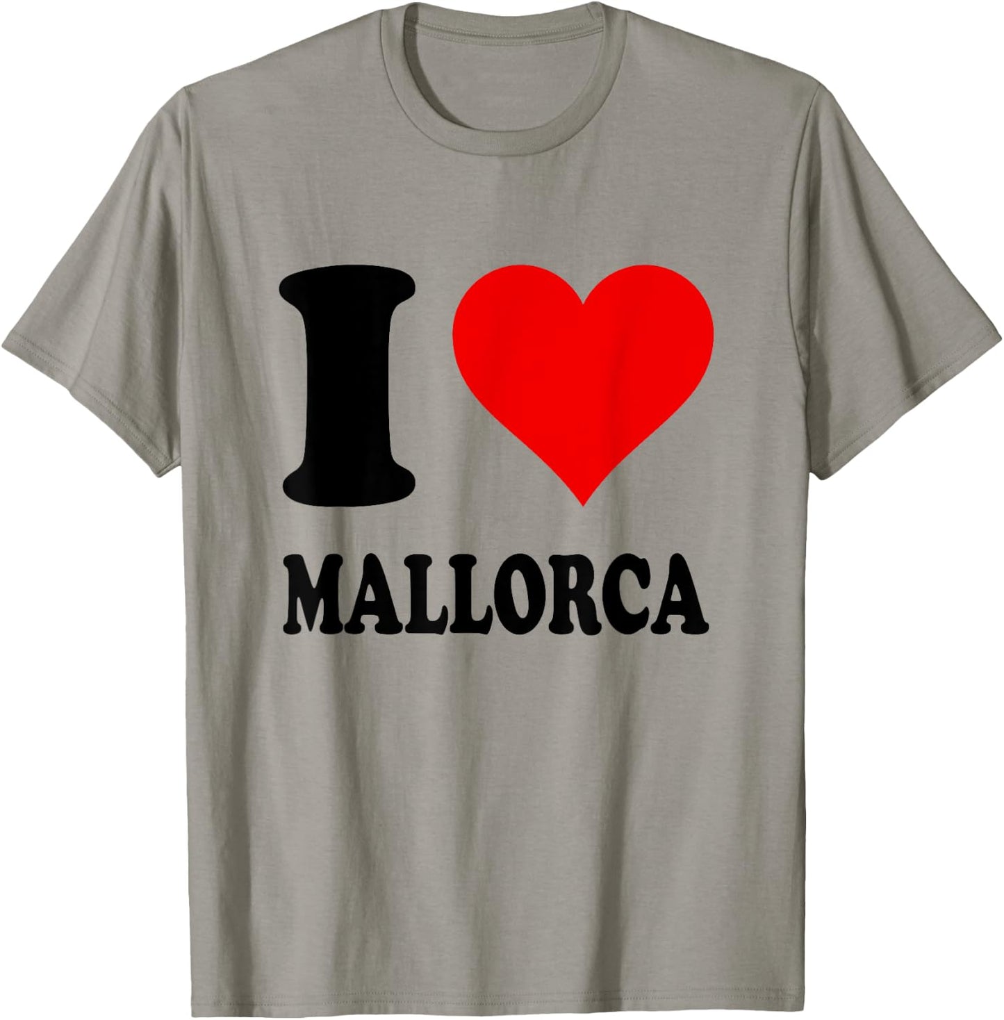 with "I Love Mallorca" Motif, White T-Shirt - T-Shirt | Sand