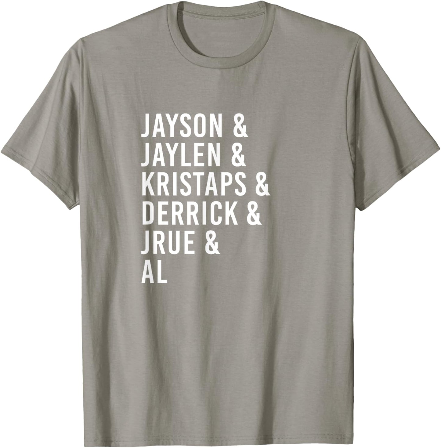 Boston Jayson Jaylen Krystap Derrick Jrue Al 2024 T-Shirt - T-Shirt | Sand
