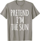 Lazy Funny Halloween Costume Shirt - Sun Solar System Space T-Shirt - T-Shirt | Sand