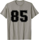 Number #85 Black Sports Fan Jersey Number T-Shirt - T-Shirt | Sand