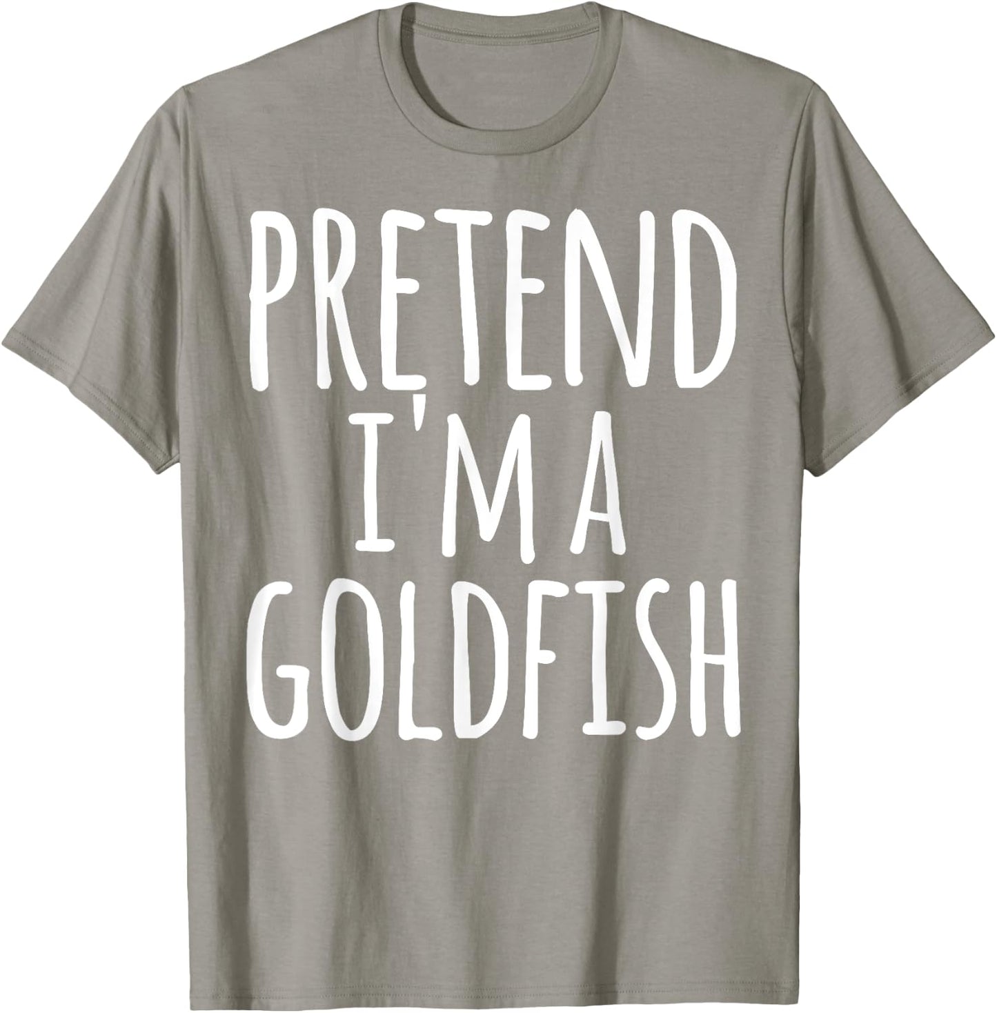 Funny Easy Lazy Halloween PRETEND I'M A GOLDFISH Costume T-Shirt - T-Shirt | Sand