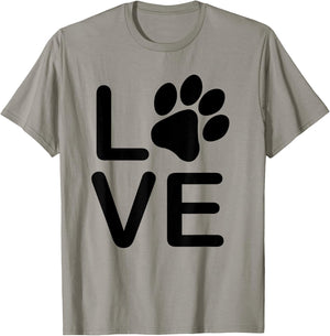 I Love My Dog - Girls Guys Paw Print . T-Shirt - T-Shirt | Sand