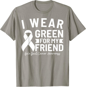 Bile Duct Cancer Awareness I Wear Green For My Friend T-Shirt - T-Shirt | Sand