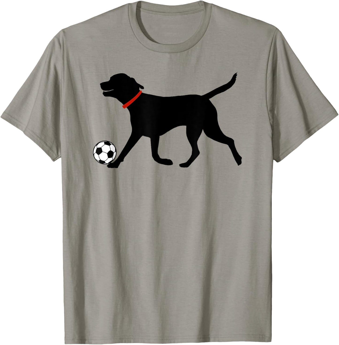 Labrador Retriever Shirt Play Soccer Black Lab Soccer Ball T-Shirt - T-Shirt | Sand