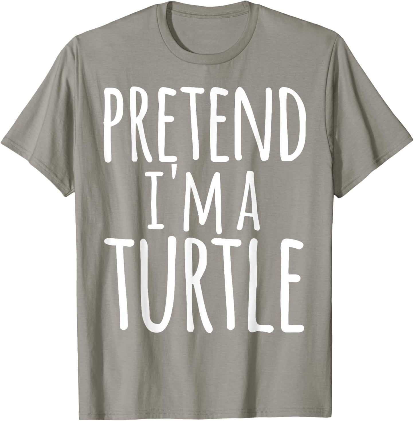 Funny Easy Lazy Halloween PRETEND I'M A TURTLE Costume T-Shirt - T-Shirt | Sand