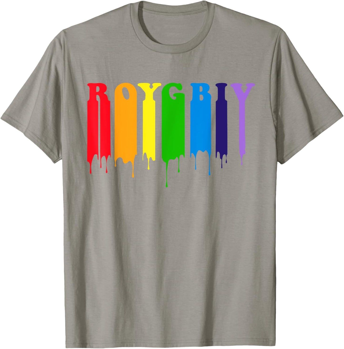 Cute ROYGBIV Rainbow With Dripping Paint T Shirt T-Shirt - T-Shirt | Sand