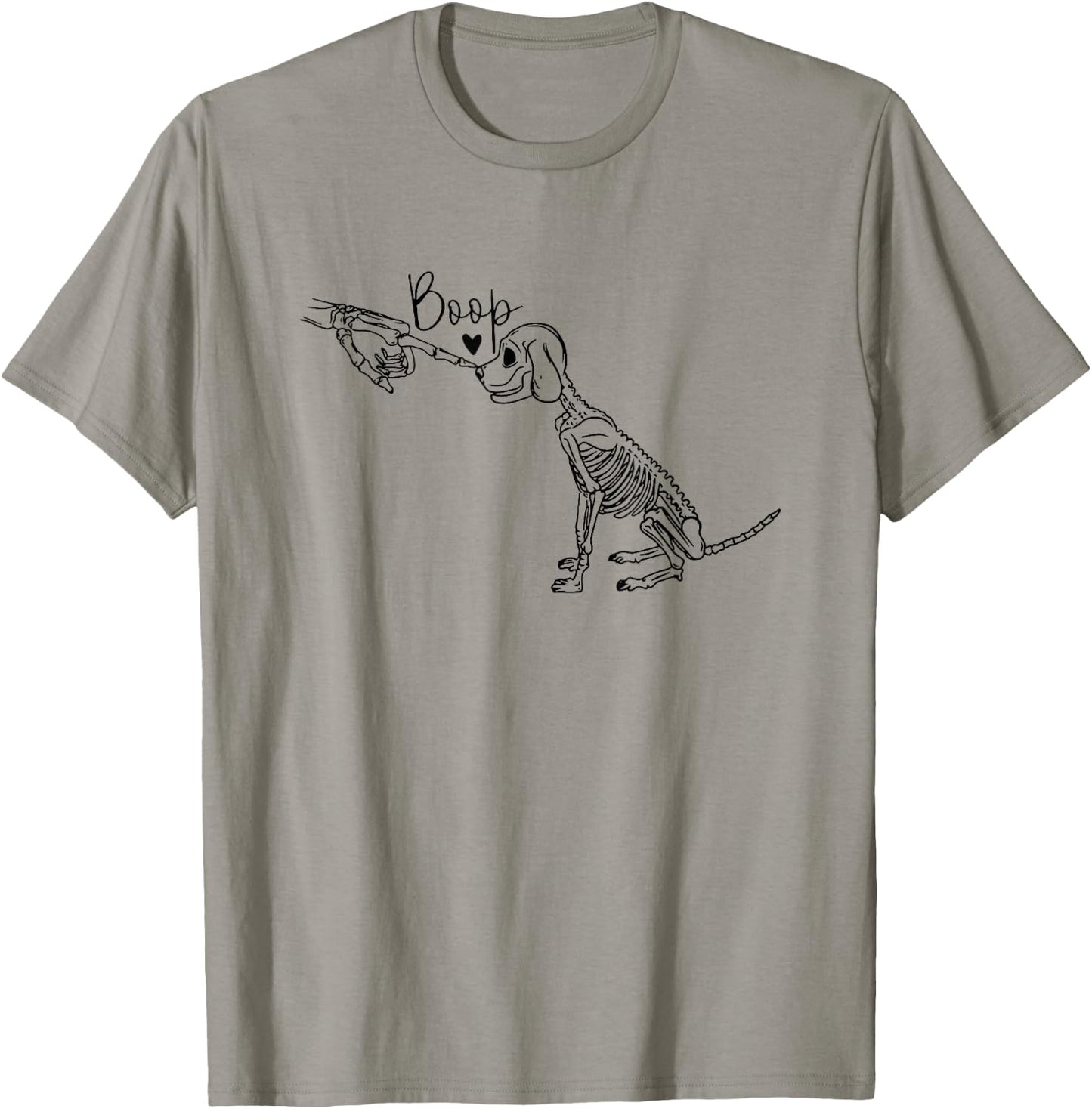 dog skeleton boop Men Women T-Shirt - T-Shirt | Sand