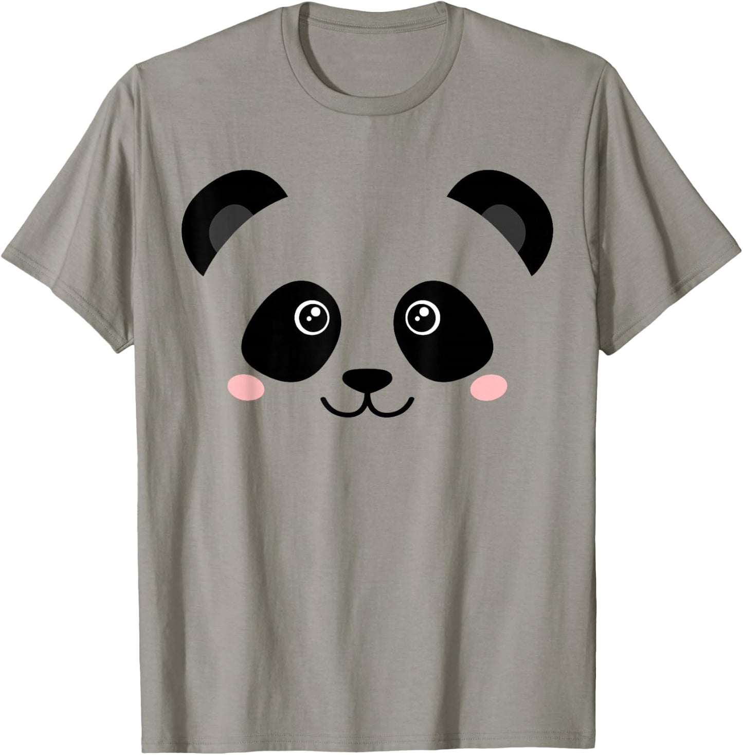 Cute Panda Face , White T-Shirt - T-Shirt | Sand
