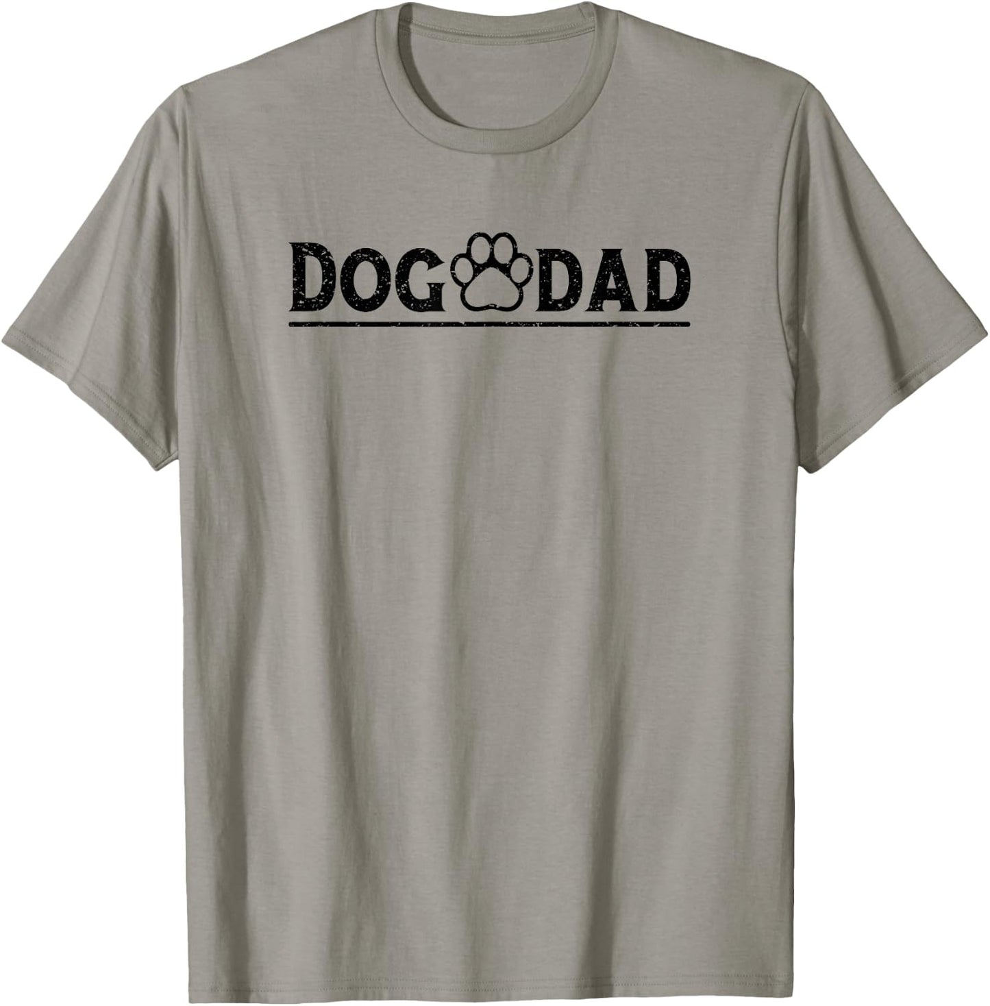 Dog Dad Funny Dog Paw Dog Father Dad Owner Father's Day T-Shirt - T-Shirt | Sand