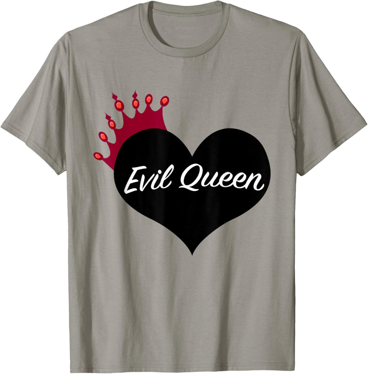 Evil Queen Heart and Crown Halloween Costume T-Shirt - T-Shirt | Sand