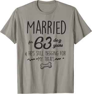 9 Year Anniversary Gift, 9th Wedding Anniversary T-Shirt - T-Shirt | Sand