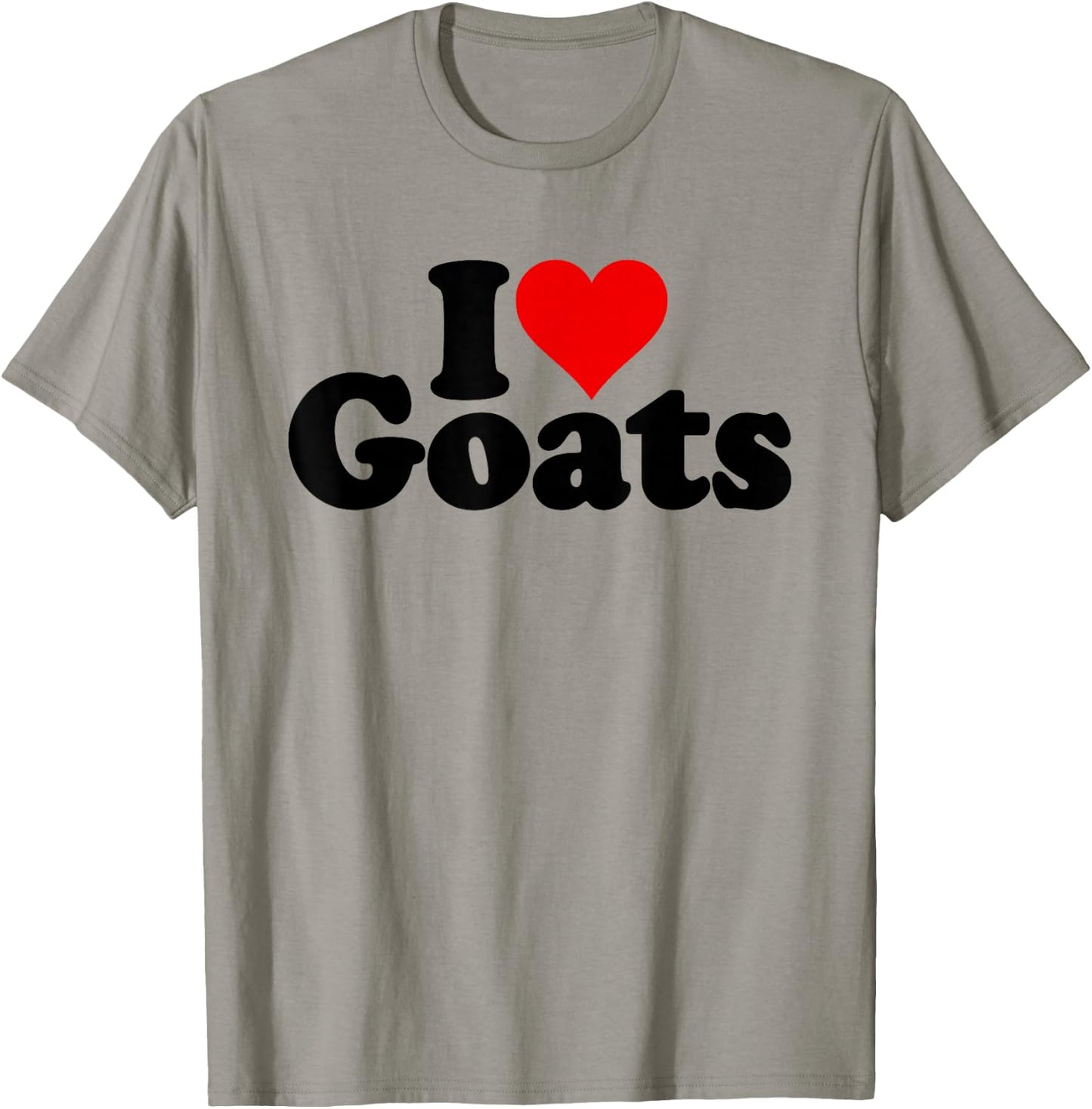 I Love Heart Goats T-Shirt - T-Shirt | Sand