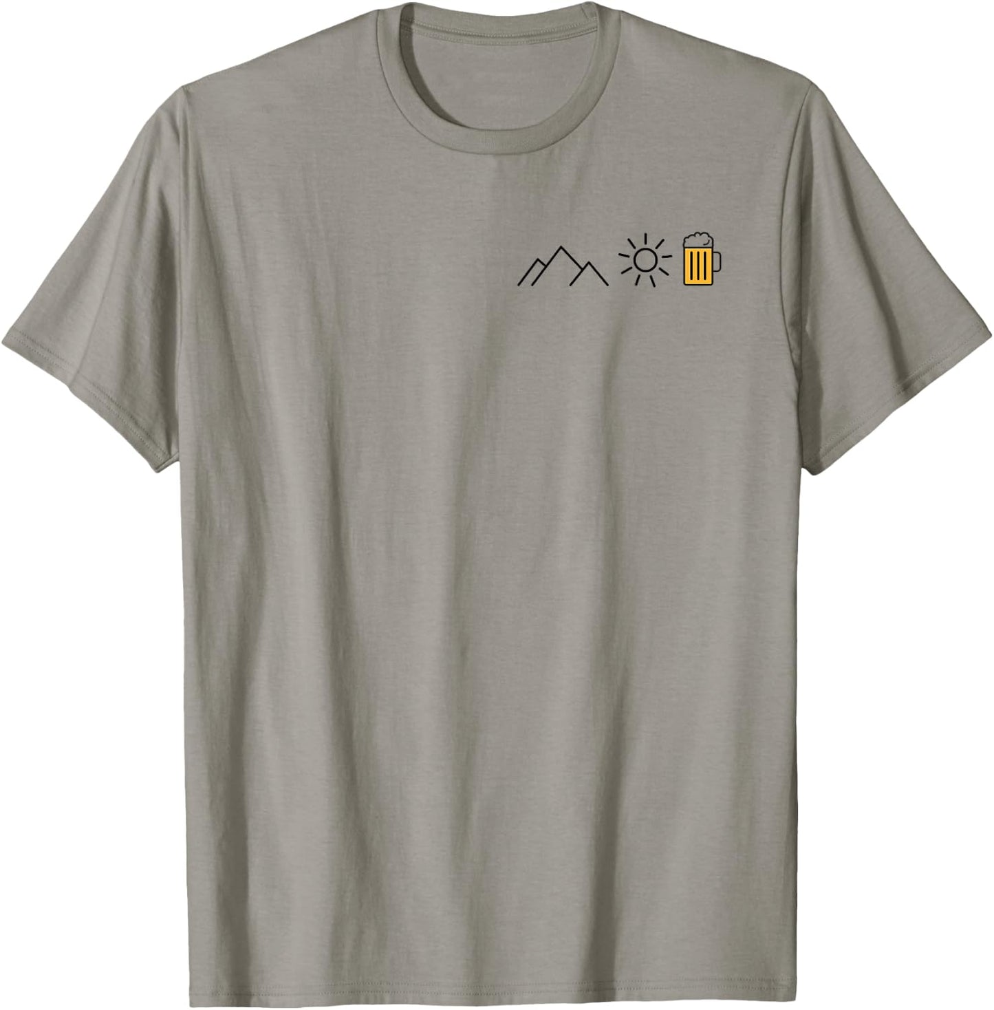 Mountain Sun Beer X Mountaineering Hiker Tasty Beer , White T-Shirt - T-Shirt | Sand