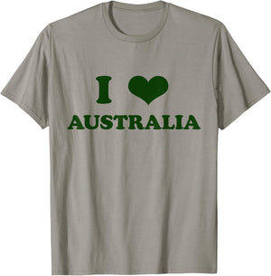 I Love Australia I Heart Shape Aussie Men Women Kids T-Shirt - T-Shirt | Sand