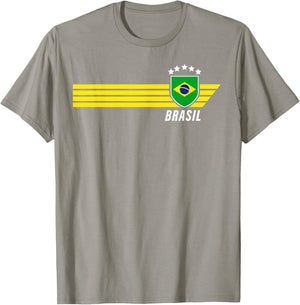 Brasilien Brasilien Seleção Brazilian Fußball Fan Trikot T-Shirt - T-Shirt | Sand
