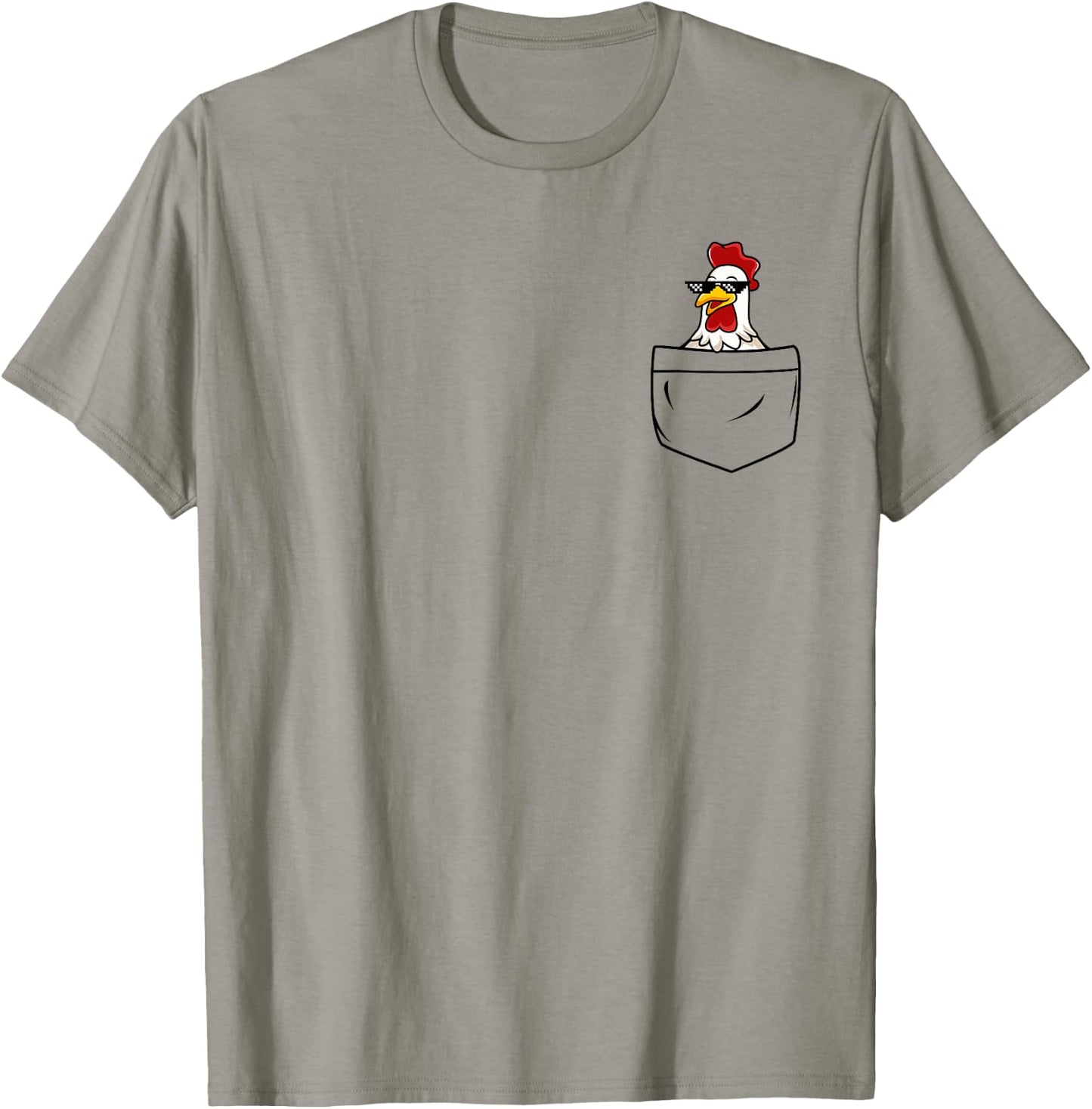 Coole Huhn Henne Hahn in Tasche mit Meme Sonnenbrille T-Shirt - T-Shirt | Sand