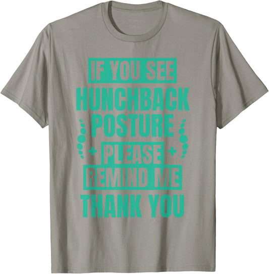 Hunchback Forward Head Posture Reminder Spine Correction T-Shirt - T-Shirt | Sand