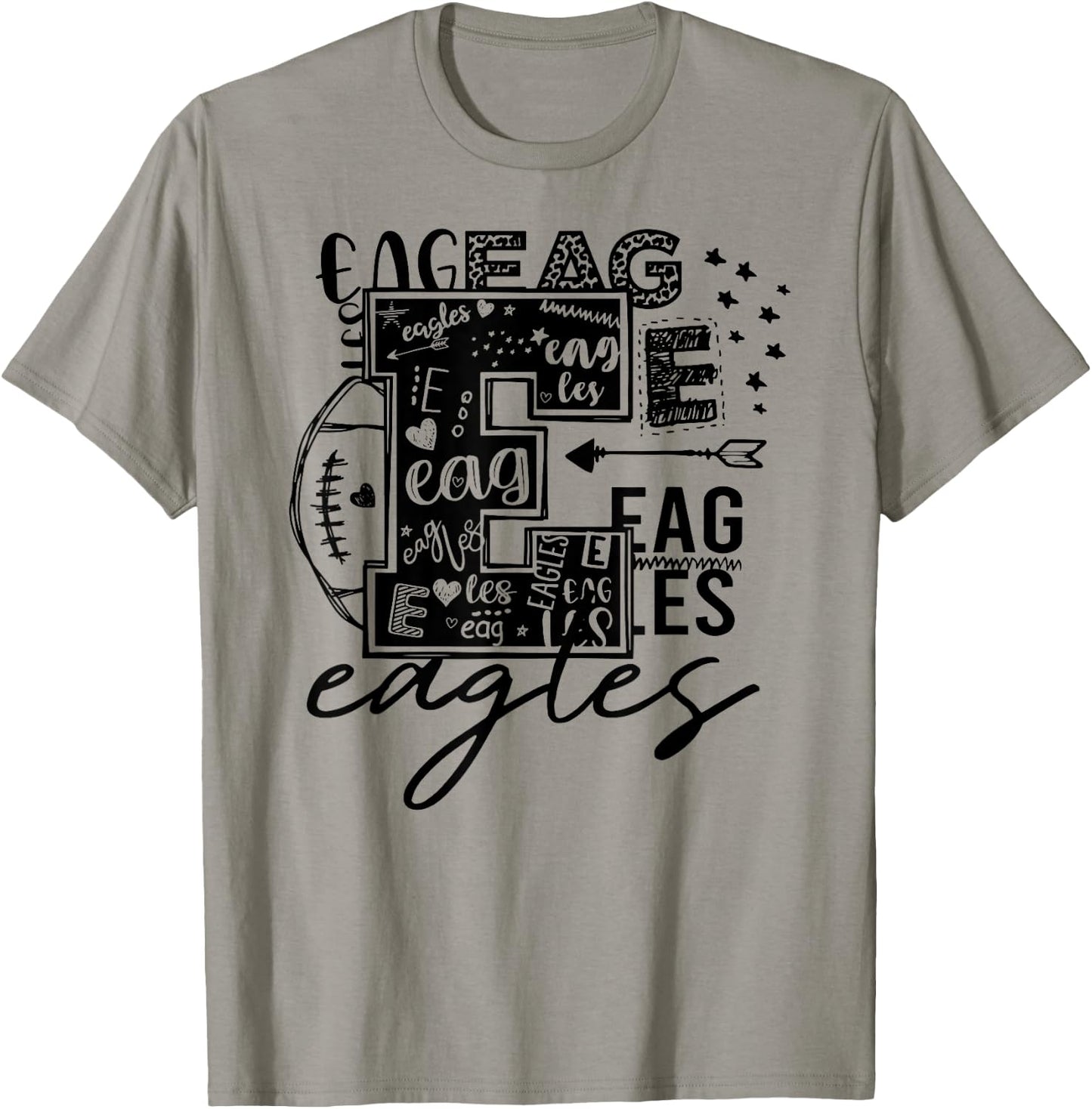 Eagles School Sports Fan Team Spirit T-Shirt - T-Shirt | Sand