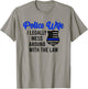 Funny Police Wife Of A Police Officer Wife Cop Wife T-Shirt - T-Shirt | Sand