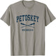Petoskey Michigan Vintage Nautical Paddles Sports Oars T-Shirt - T-Shirt | Sand