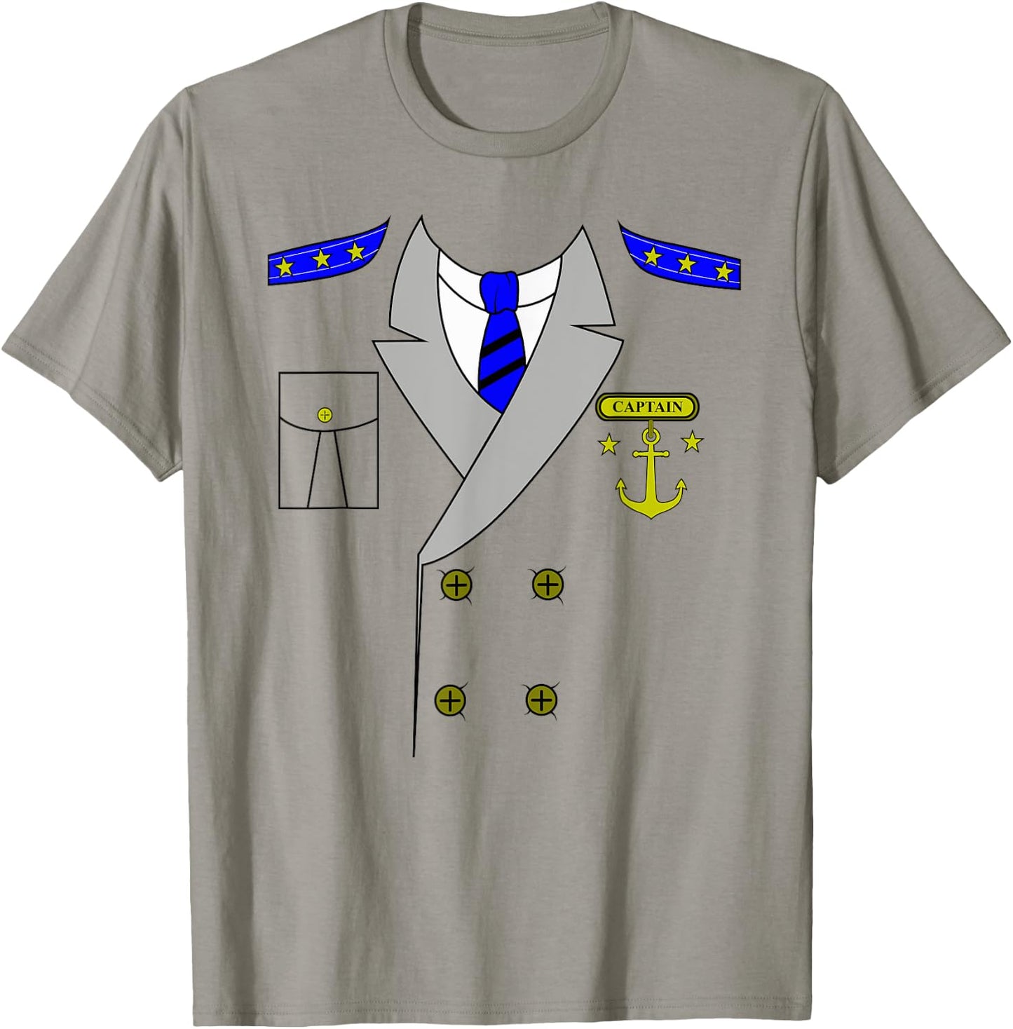 Boat Captain Uniform Costume | Halloween Shirt T-Shirt - T-Shirt | Sand