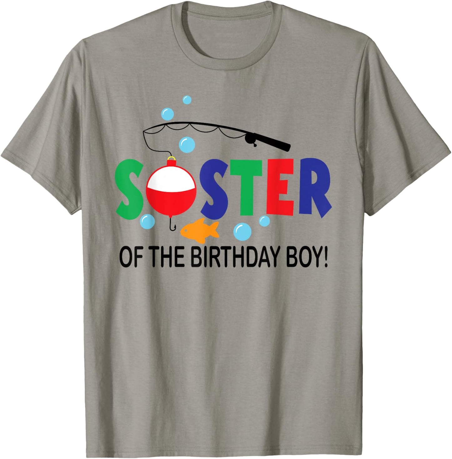 Sister of The Birthday Boy 1st Birthday Fishing Theme Boy T-Shirt - T-Shirt | Sand