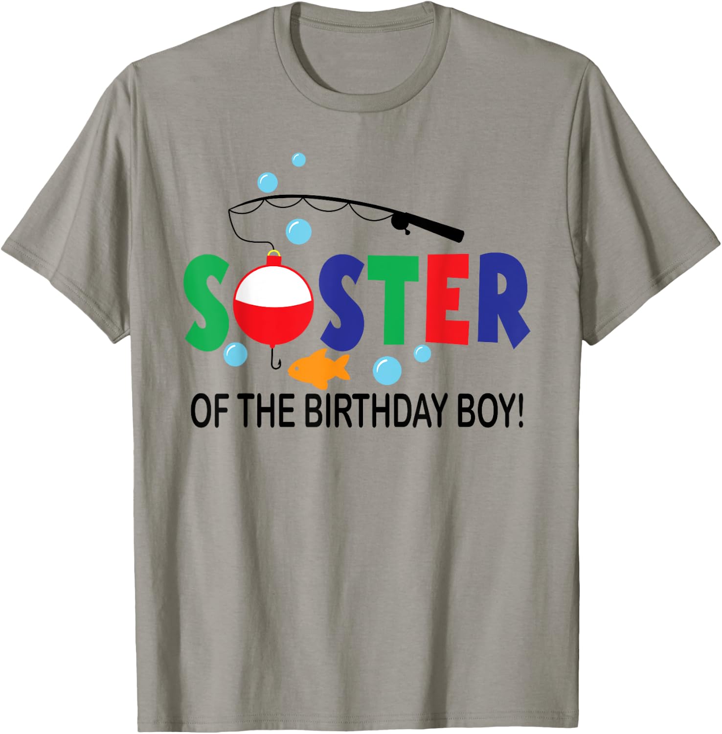Sister of The Birthday Boy 1st Birthday Fishing Theme Boy T-Shirt - T-Shirt | Sand