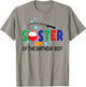 Sister of The Birthday Boy 1st Birthday Fishing Theme Boy T-Shirt - T-Shirt | Sand
