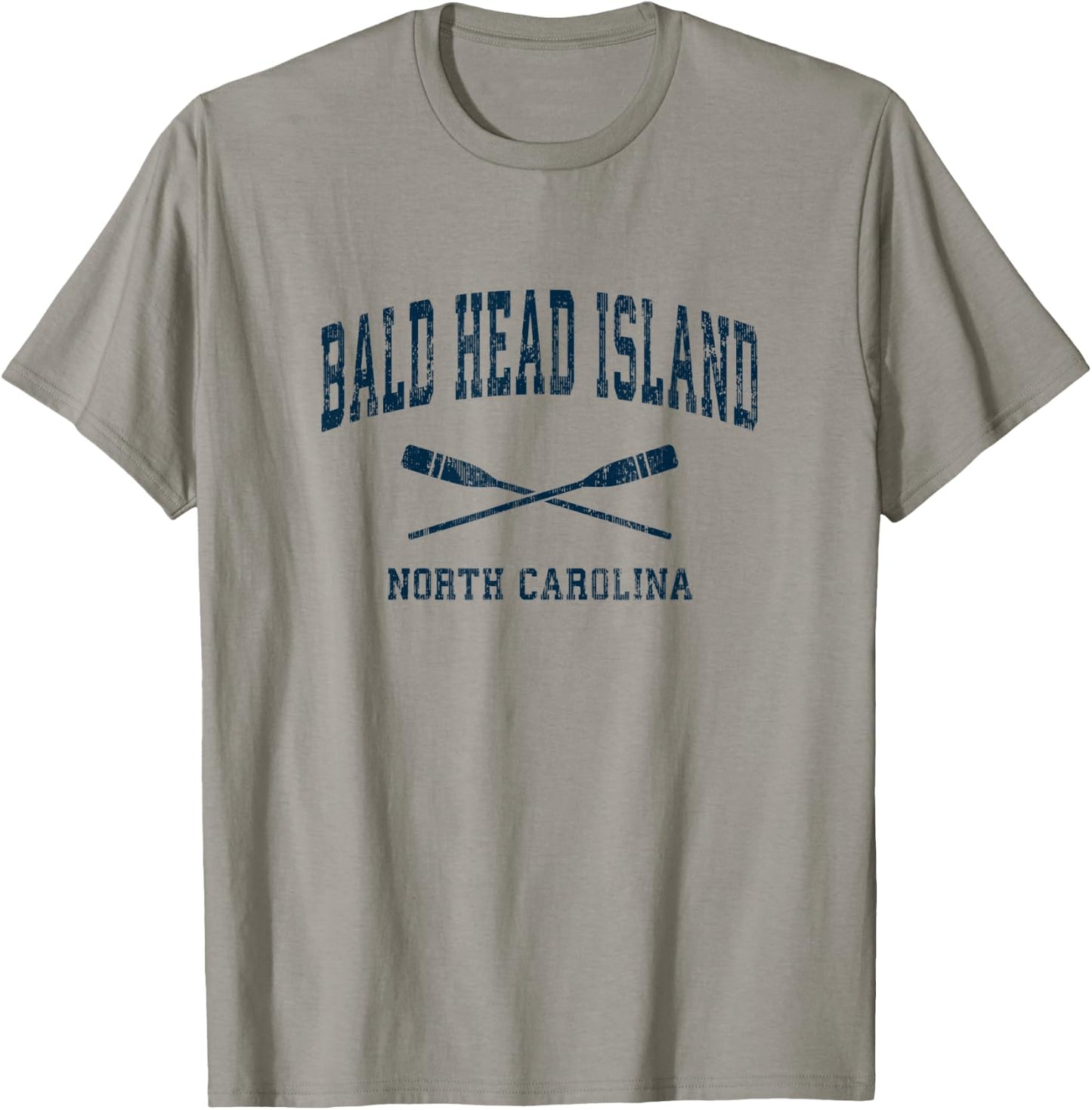Bald Head Island North Carolina Vintage Nautical Paddles Spo T-Shirt - T-Shirt | Sand
