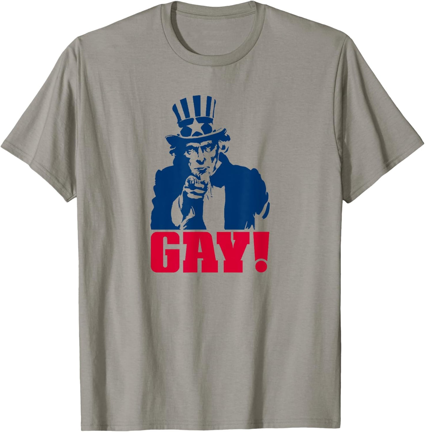 Uncle Sam GAY! Funny LGBT Pride Meme I WANT YOU T-Shirt - T-Shirt | Sand