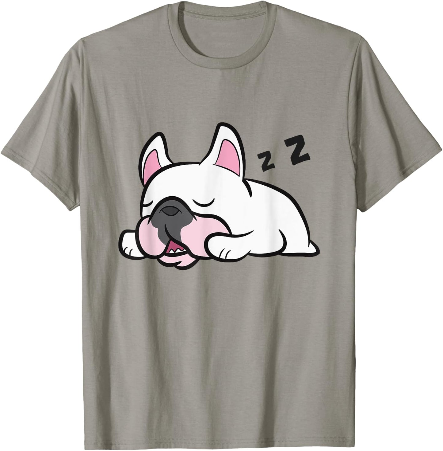 French Bulldog Puppy Sleeping Tired French Bulldog Men Women Girls Kids T-Shirt - T-Shirt | Sand