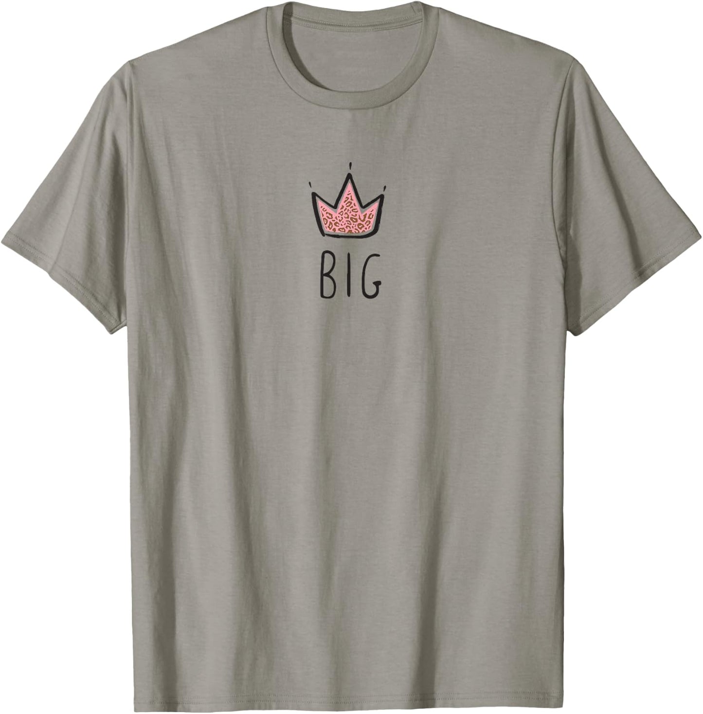 Crown Princess Leopard Little / G Big Sorority Reveal T-Shirt - T-Shirt | Sand