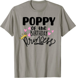 Poppy Of The Birthday Princess Party Toddler Girl Family T-Shirt - T-Shirt | Sand