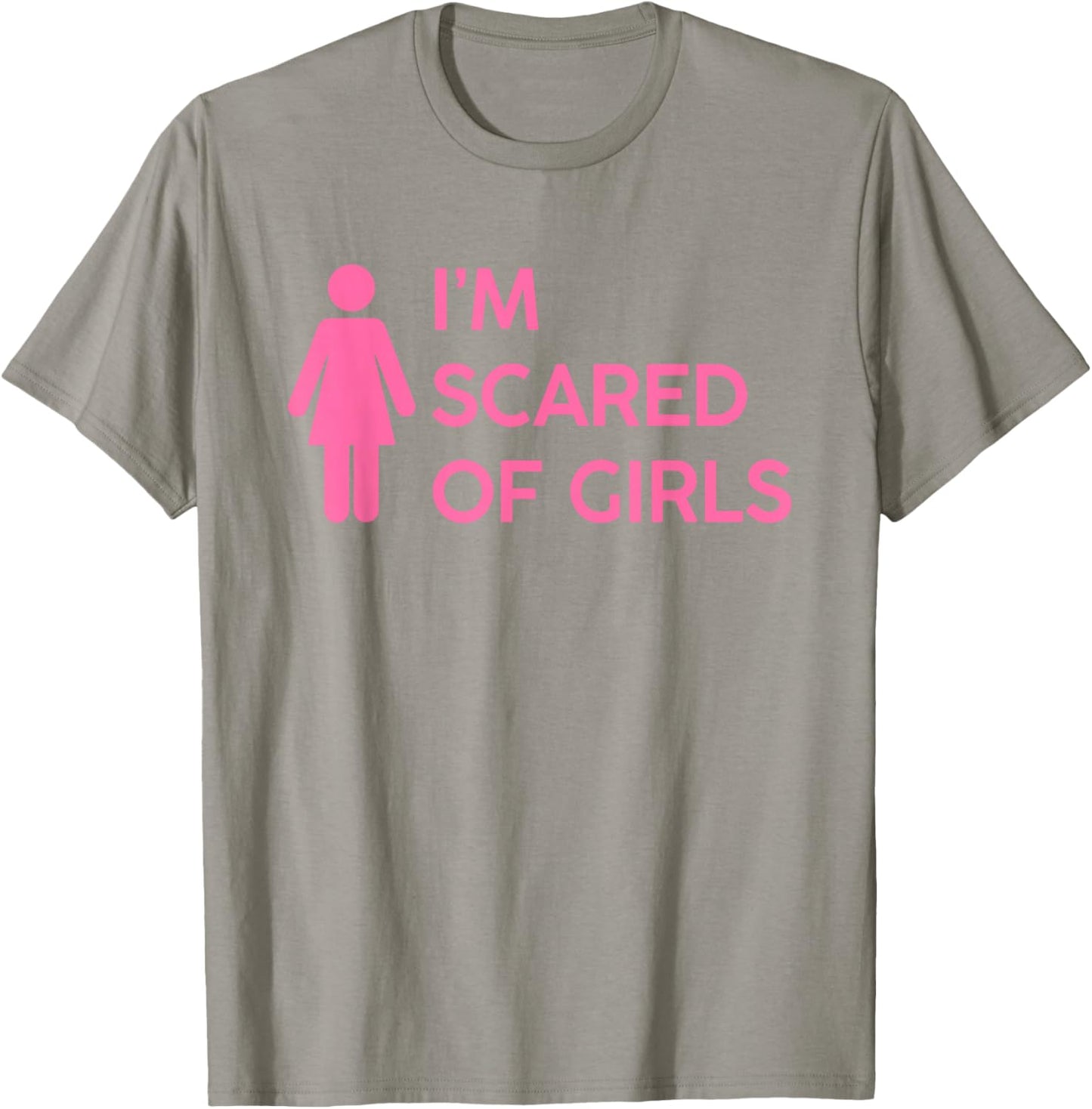 I'M SCARED OF GIRLS X ONLY Love Date Fans Hot Girl Symbol , White T-Shirt - T-Shirt | Sand