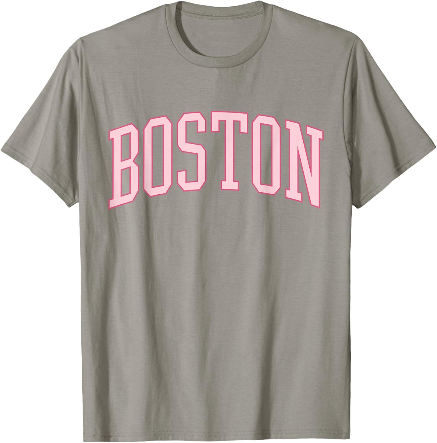 Boston Cute Preppy Varisty Pink T-Shirt - T-Shirt | Sand
