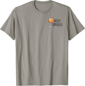 HOLY APEROLI - HOLY APEROLY I OFFICIAL SPRITZ CLUB. Fun , White T-Shirt - T-Shirt | Sand