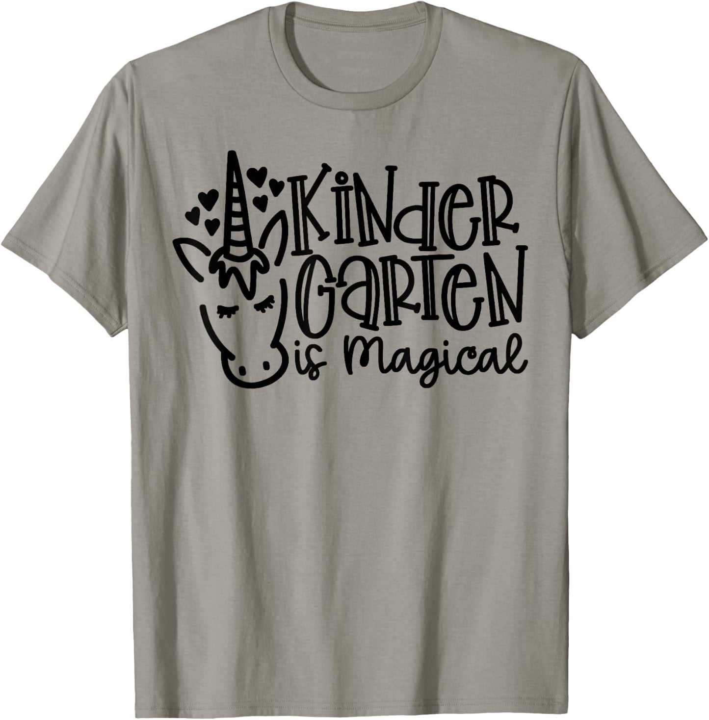 Kindergarten Is Magical Unicorn Vibes First Day Of School T-Shirt - T-Shirt | Sand