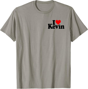 I Love Heart Kevin Name on a T-Shirt - T-Shirt | Sand